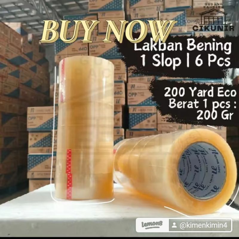 

LAKBAN BENING 45MMx200YARD 6 PCS TERMURAH