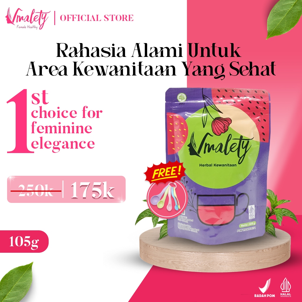 

Vmalety - Minuman serbuk herbal kewanitaan rasa mixberry | Lancar Haid | Anti nyeri haid | keputihan | promil | dan masalah kewanitaan lainnya