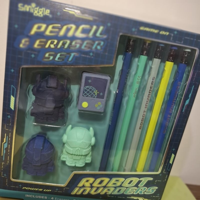 

SMIGGLE PENCIL ERASER SET ORIGINAL 100%