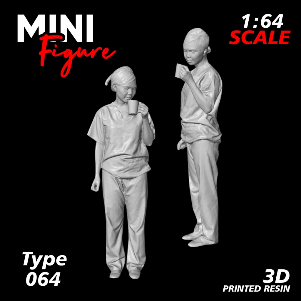 Mini Figure Diorama skala 1/64 / Figure Diecast / Miniatur Diorama / Figure 064 UNPAINTED