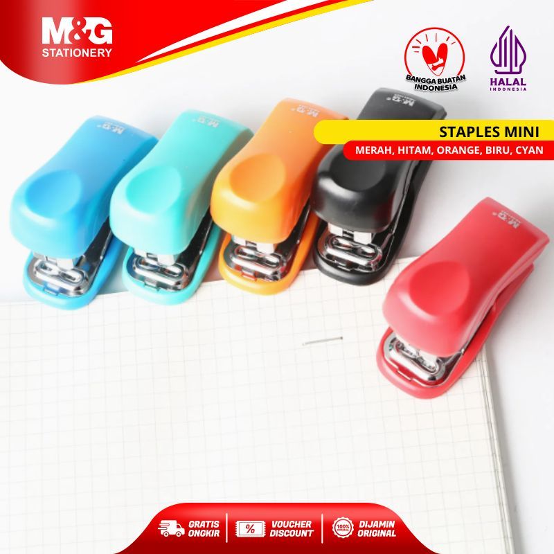 

M&G Stapler Warna Warni Mini 24/6 Staples Jepretan Hekter Tahan Lama 20,000x Pemakaian Anti Karat Durable Bahan Kokoh Warna Pastel