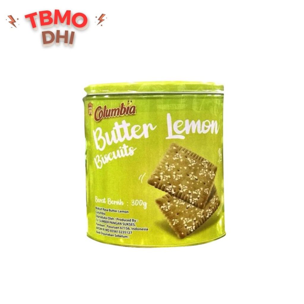 

TBMO Biskuit Columbia Butter Lemon Tin 300GR / Kue kering