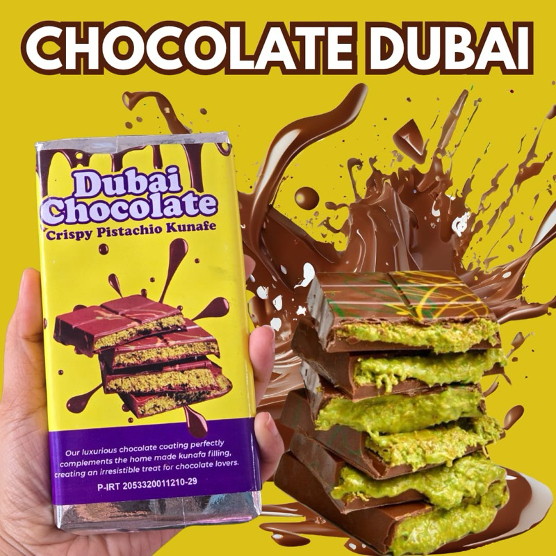 

COKLAT DUBAI PISTACIO KUNAFE ASLI 100%