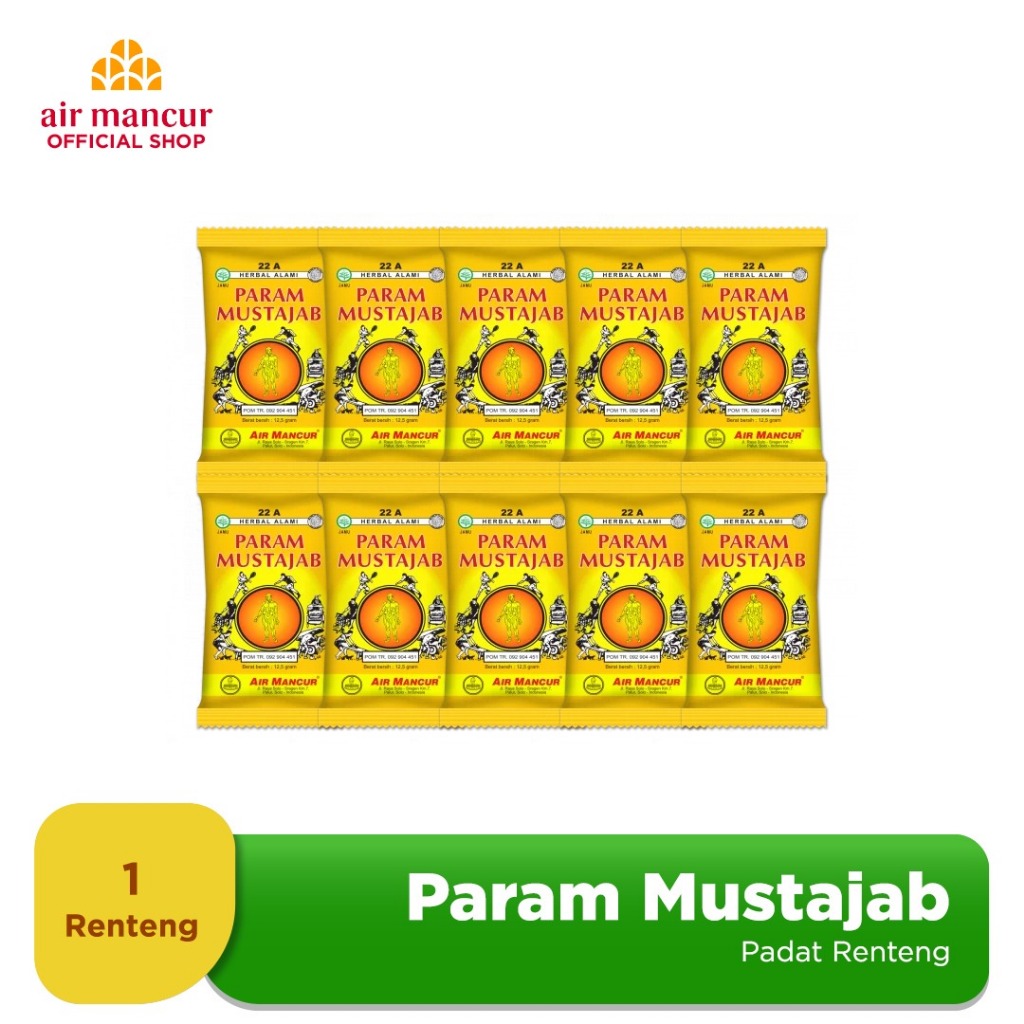 

AIr Mancur Jamu Param Mustajab - 10 Sachet - Mengurangi Pegal Linu