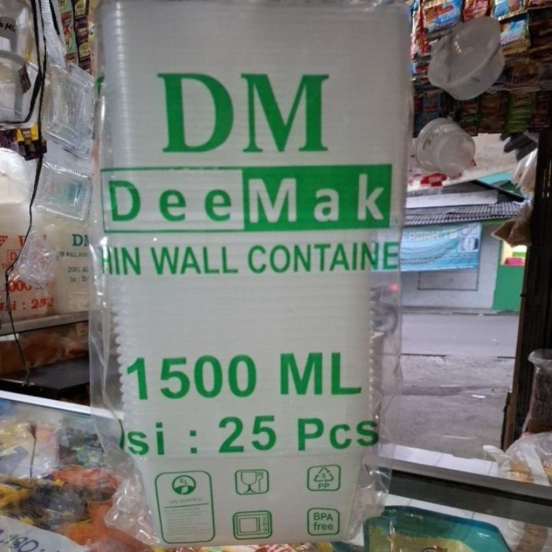 Dm thinwall 1500ml isi 25 pcs