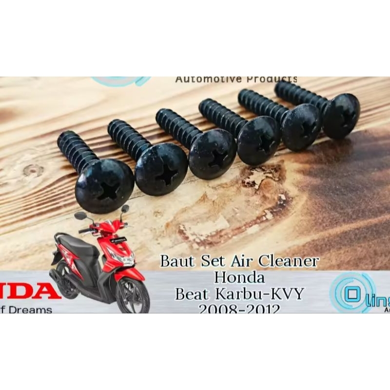 Baut Set Filter Udara Honda Beat Karbu KVY 2009-2012 Baut Set Filter Udara Honda Beat Karbu KVY 2009