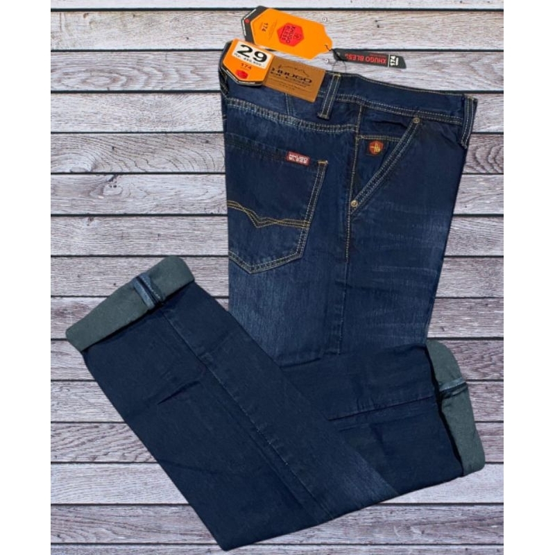CELANA PANJANG PRIA FASHION XHUGO BLESS DENIM // CELANA FASHION REGULER FIT KEKINIAN DISTRO