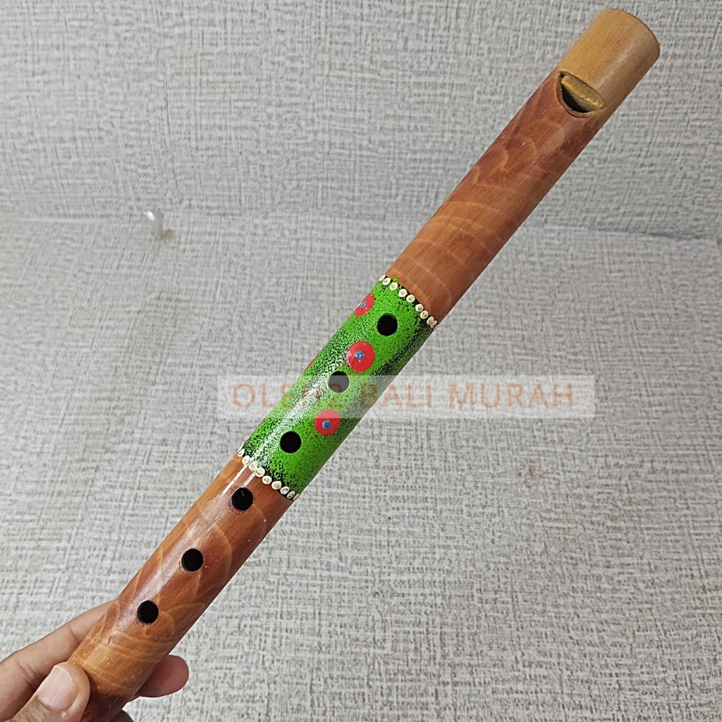 SERULING BAMBU LUKIS KHAS BALI 30cm – ALUNAN MERDU DENGAN SENTUHAN SENI