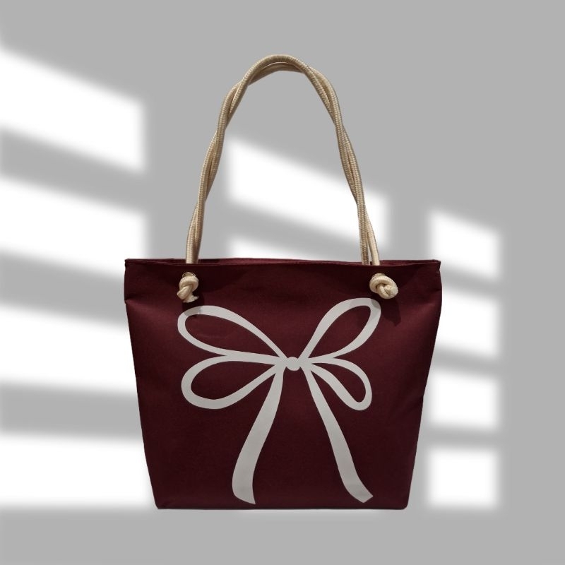 Makta Store - Tas Wanita Totebag Tali Sumbu Pita Besar