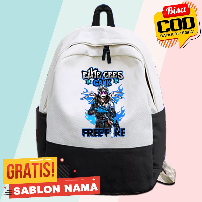 Tas Ransel Anak Free Fire Elite Cees Gank Ak Darco  / Tas Gendong Anak Sekolah TK SD Ngaji Laki Laki