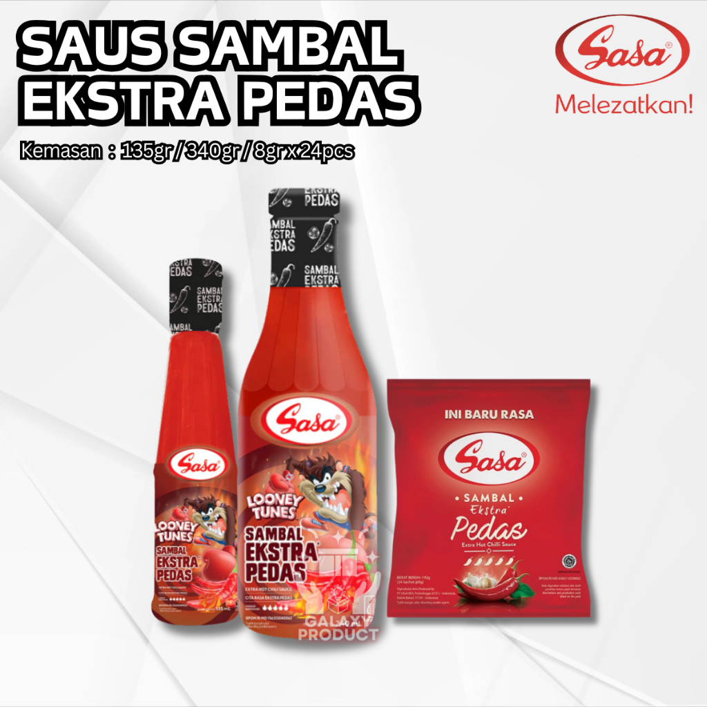 

SASA SAUS SAMBAL EKSTRA PEDAS 135gr / 340gr / 8gr x 24pcs