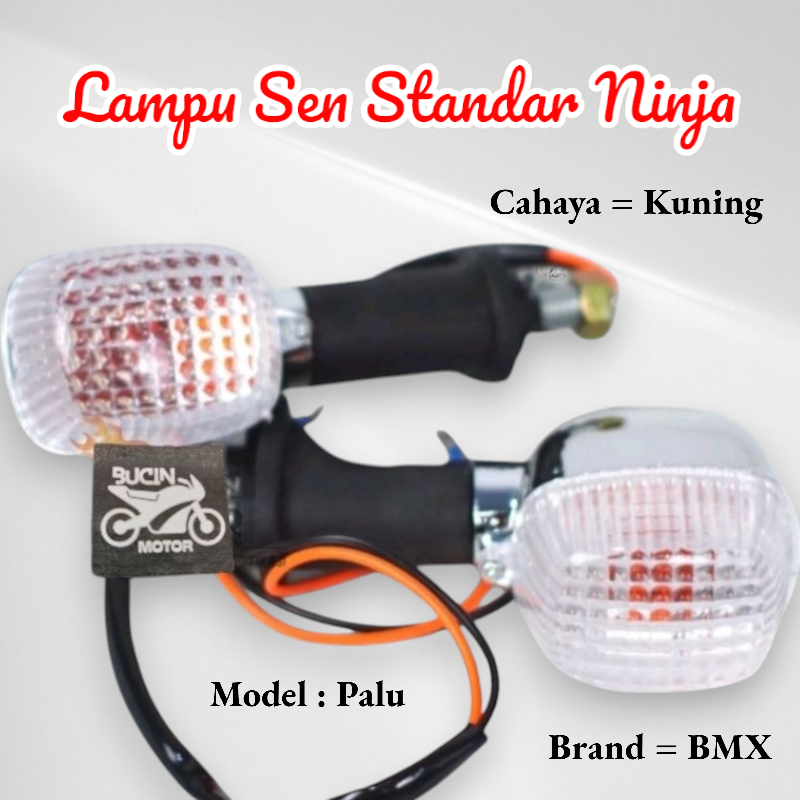 Lampu Sein / Sen Standar Ninja , Chrome Model Palu , Lampu Sen Ninja