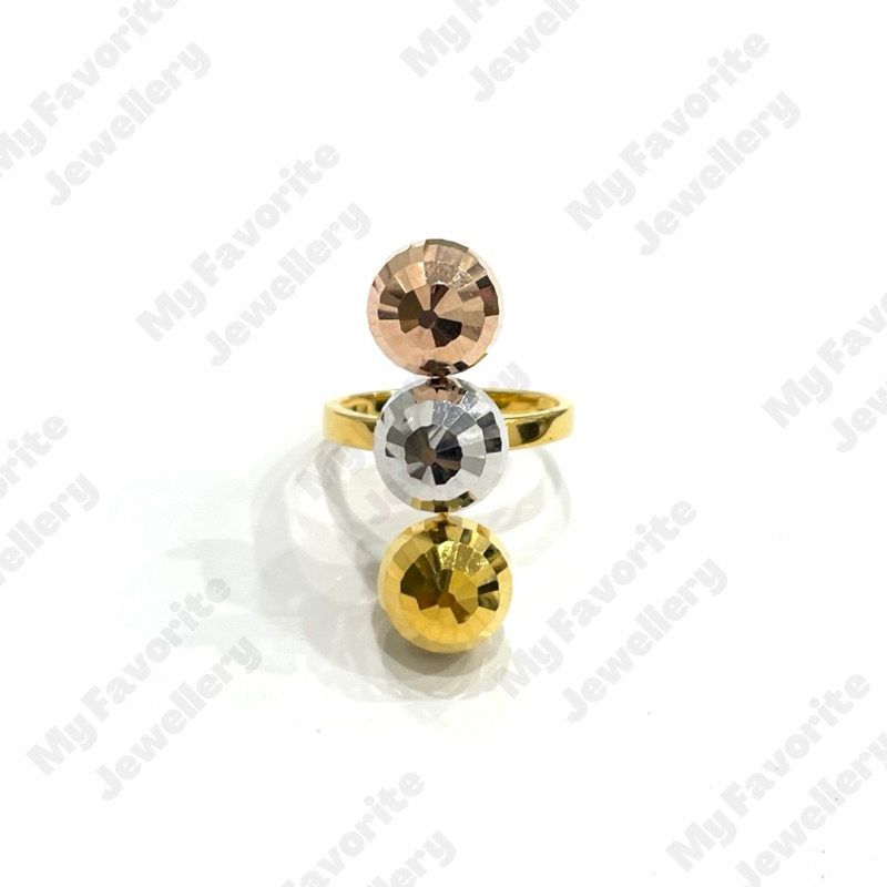 Cincin Bola Susun Uk16 Emas Asli Kadar 700 16K