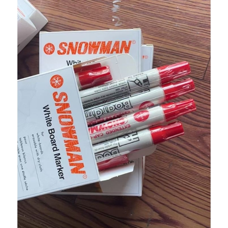 

SPIDOL SNOWMAN BOARDMARKER WARNA MERAH PER BOX ISI 12pc