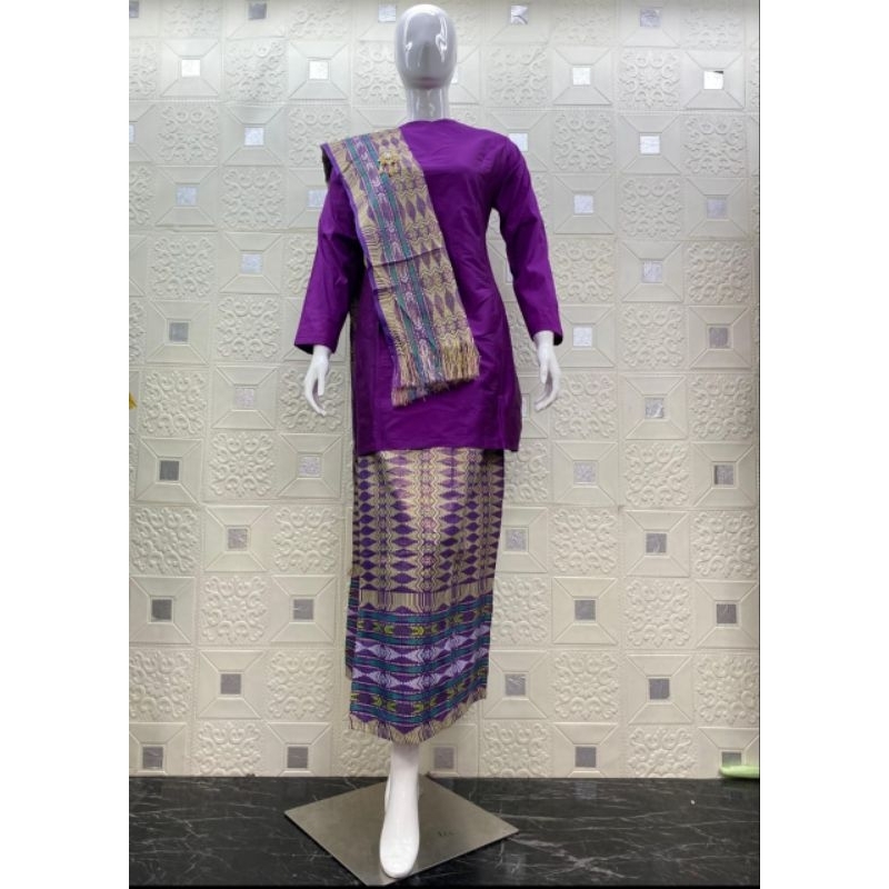 SET KEBAYA TAFETA DAN ROK THAILAND / BAJU KURUNG MELAYU / KEBAYA WANITA DEWASA / SETELAN KEBAYA