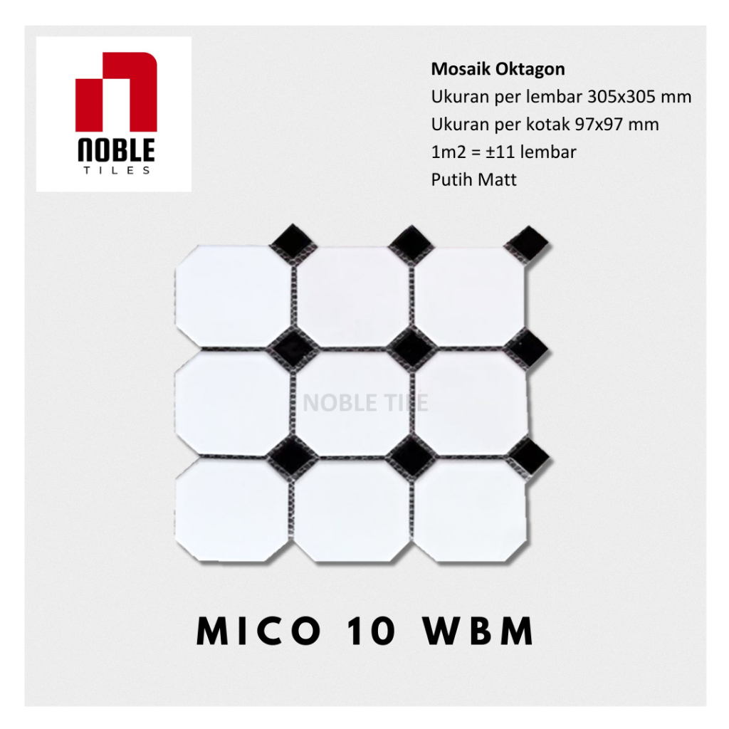 Noble Tile Mosaic Oktagon Keramik Mozaik