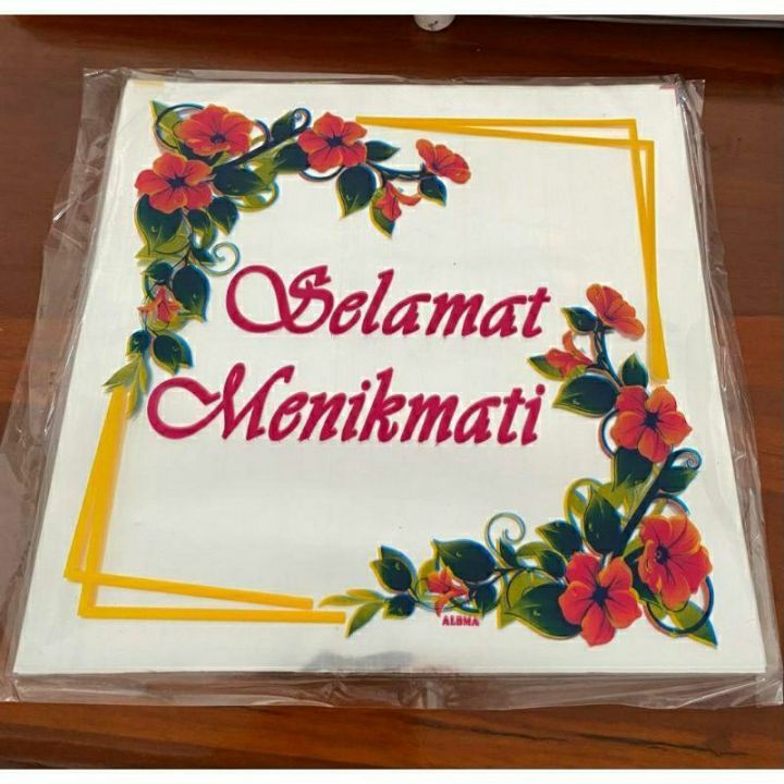 

(Isi 50 Pcs) Samir Plastik Selamat Menikmati uk 18 cm dan 20 cm
