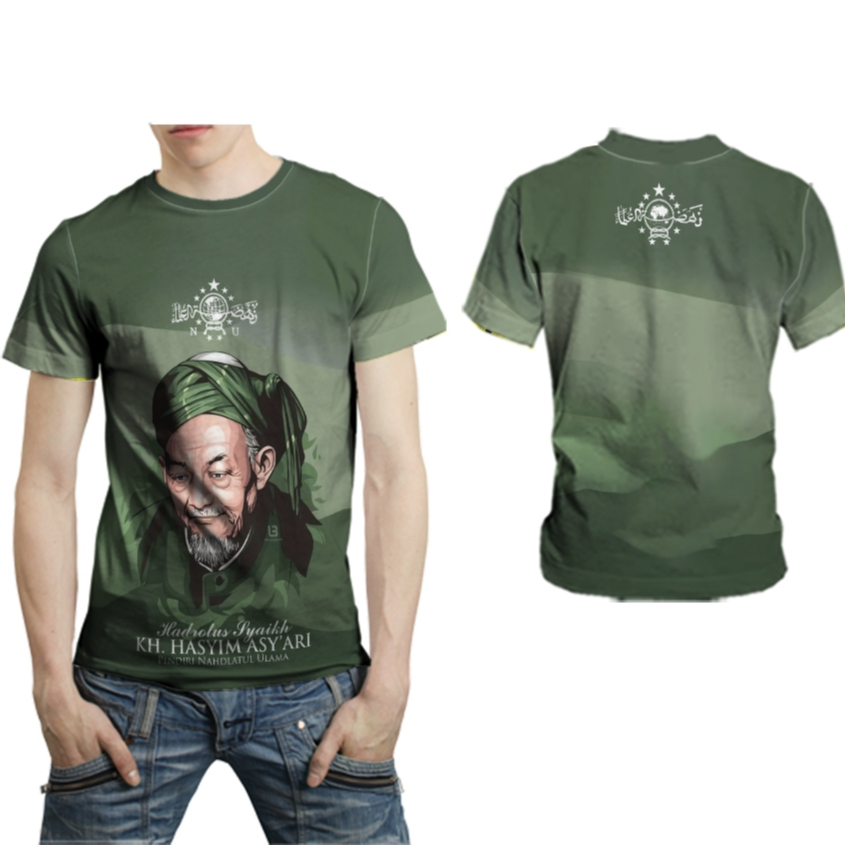 KAOS NU KH.HASYIM ASY'ARI Sang Pendiri NU Baju Jersey Dewasa Fullprint