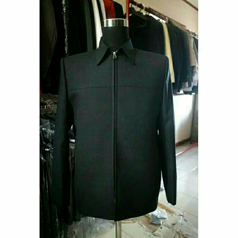 JASKET HITAM [List Di Dada] JASKET PRIA BAHAN HIGH TWIS