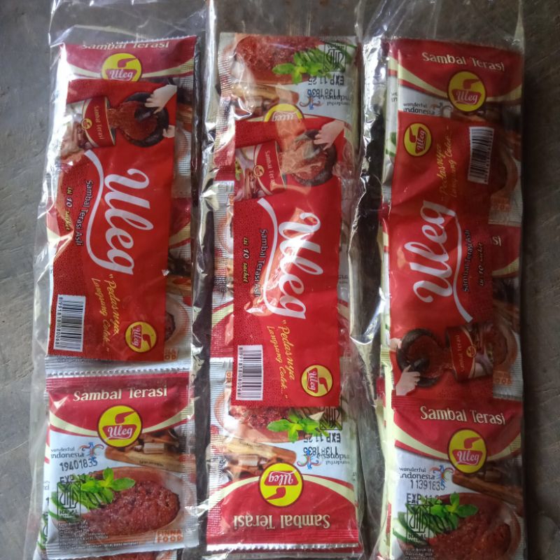 

Sambel uleg terasi 1 renteng/10pcs