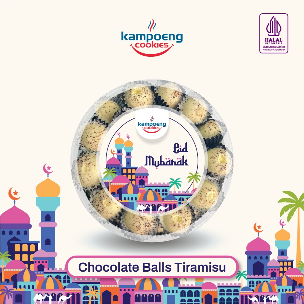 

Kue Kering Chocolate Balls Tiramisu Premium Kampoeng Cookies Hampers Lebaran Set Hadiah Berat 500 gr