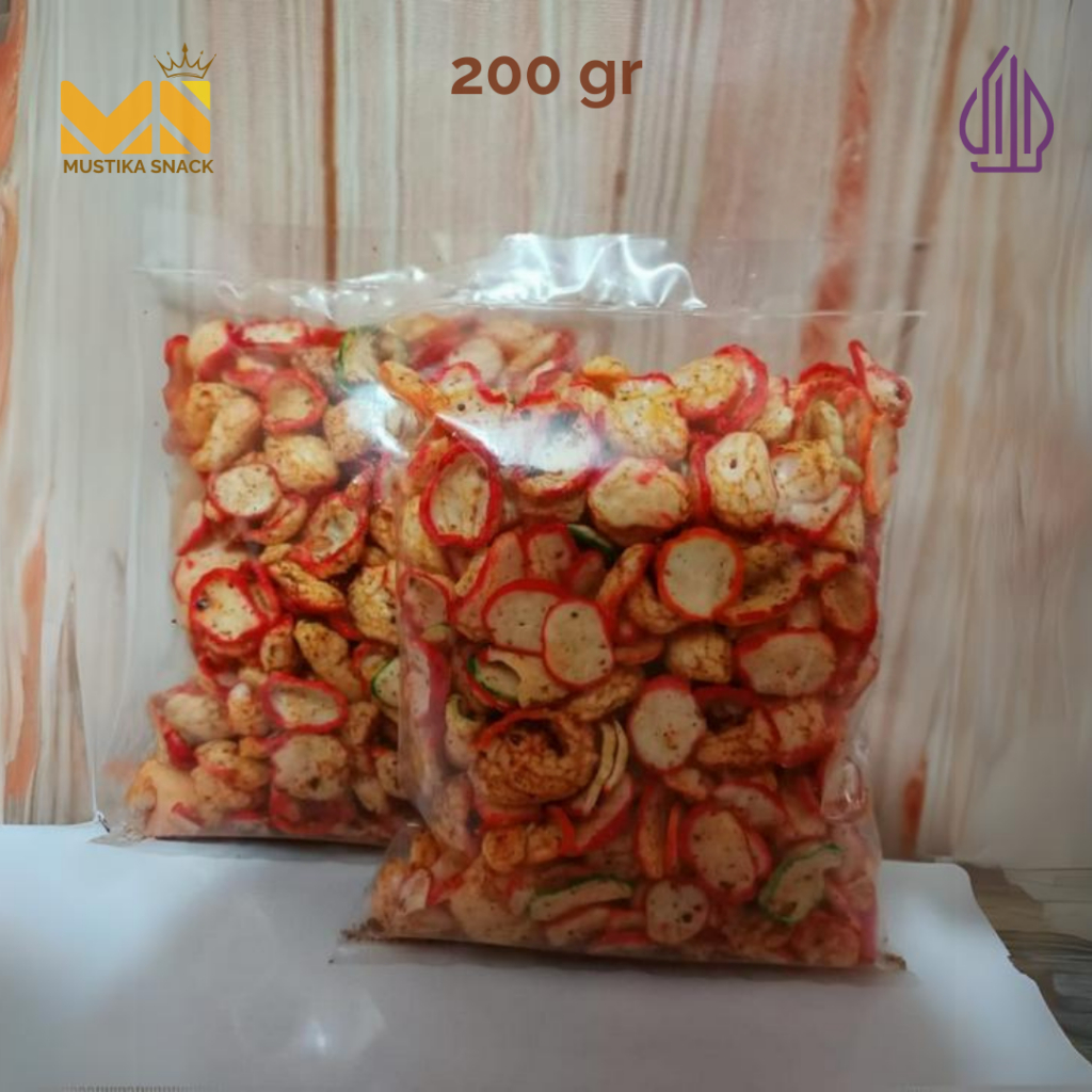 

Kerupuk Seblak Kencur Bantat Pedas Gurih 200gr