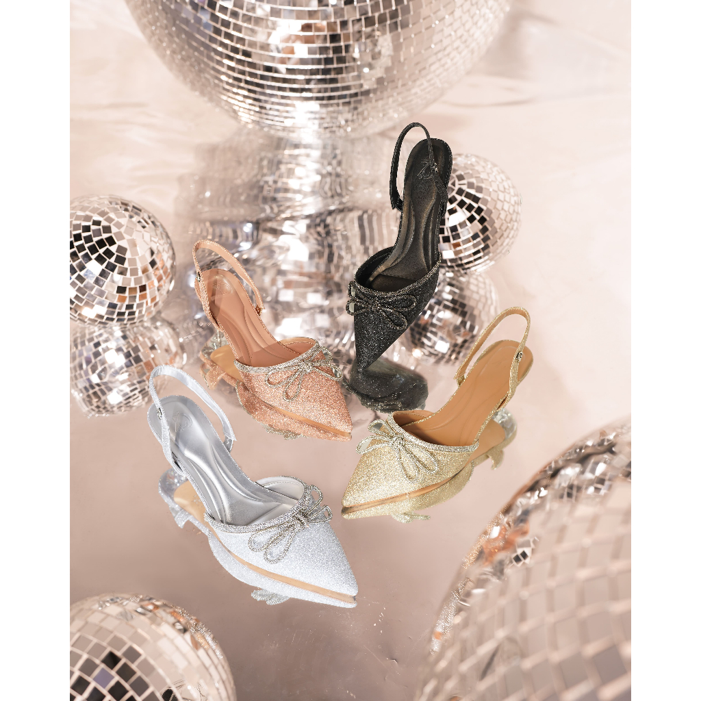 ZYTADELIA Bow Glitter Heels Series