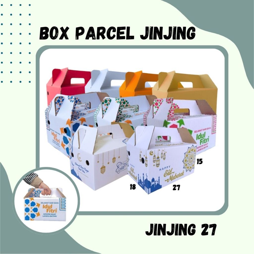 

Box Jinjing 27x18x15 Gable Box Parcel Lebaran tenteng/Kardus/Polos/Buah/Hampers/Parcel/Mangga/Alpukat/Klonal