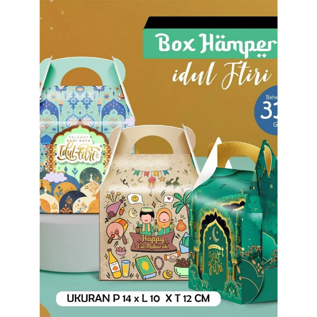 

GABLE BOX IDUL FITRI | BOX HAMPERS LEBARAN | BINGKISAN DUS PARCEL HARI RAYA | BOX HAMPERS IDUL FITRI