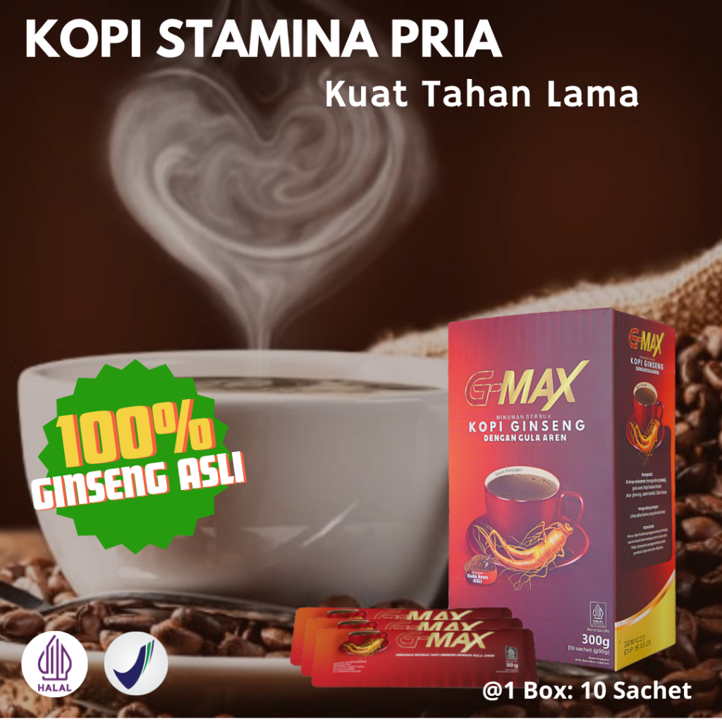 

Kopi GMAX Penambah Energi dan Stamina Membantu Menjaga Kebugaran dengan EKSTRAK GINSENG