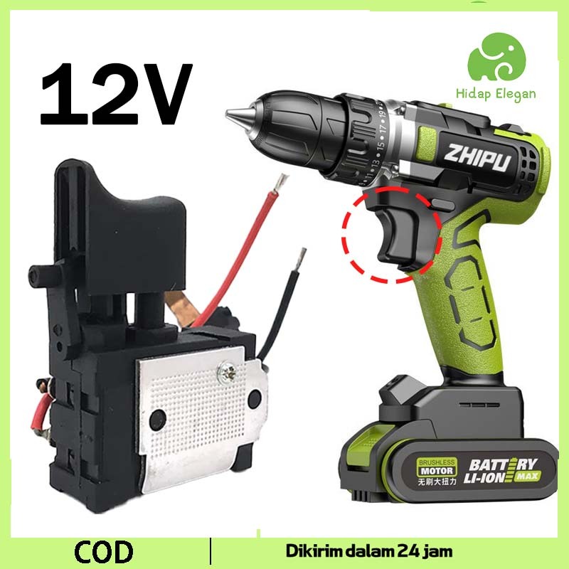 COD Saklar Mesin Bor Baterai Dc Cordless Switch Control Dc Bor Baterai Trigger Switch Bor Cordles Sw