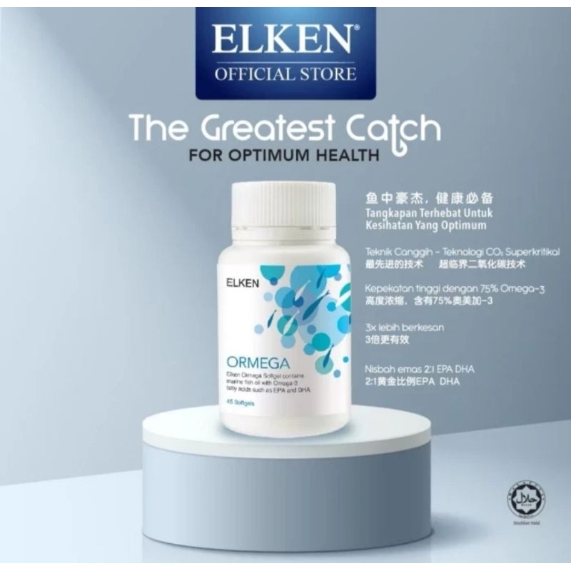 Elken Ormega minyak ikan /EPA DHA 45 softgel