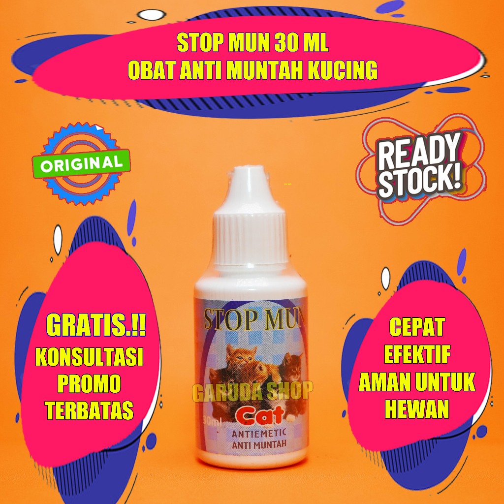 OBAT MUNTAH KUCING SAKIT MUAL MABUK STOP MUN
