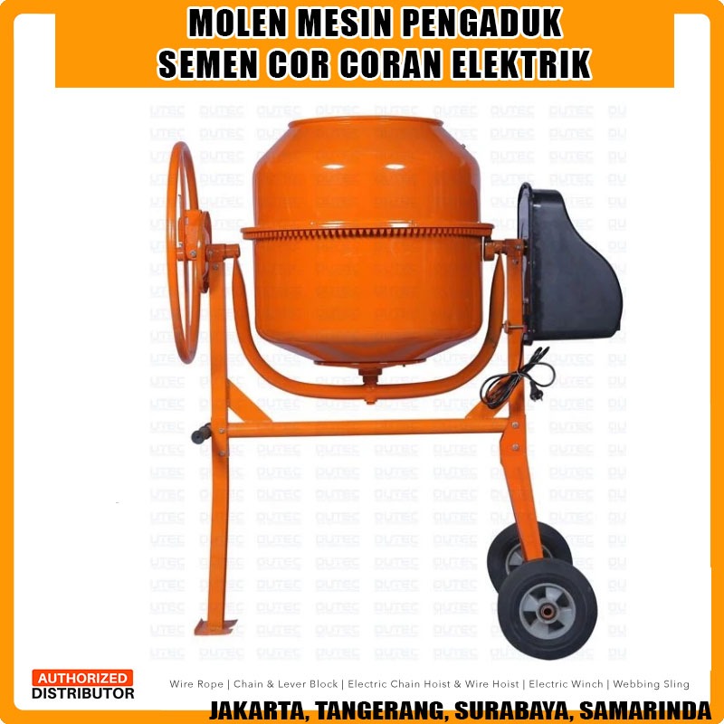 DUTEC - Concrete Cement Mixer / Mesin Molen Dorong Pengaduk Semen Electric Listrik Aduk Pasir Cor Co