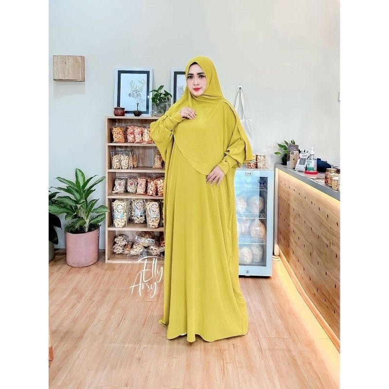 GAMIS SET HIJAB SYAR'I BY ELLY ARSY//DRESS SYAR'I BY ELLY ARS//GAMIS MUSLIMAH