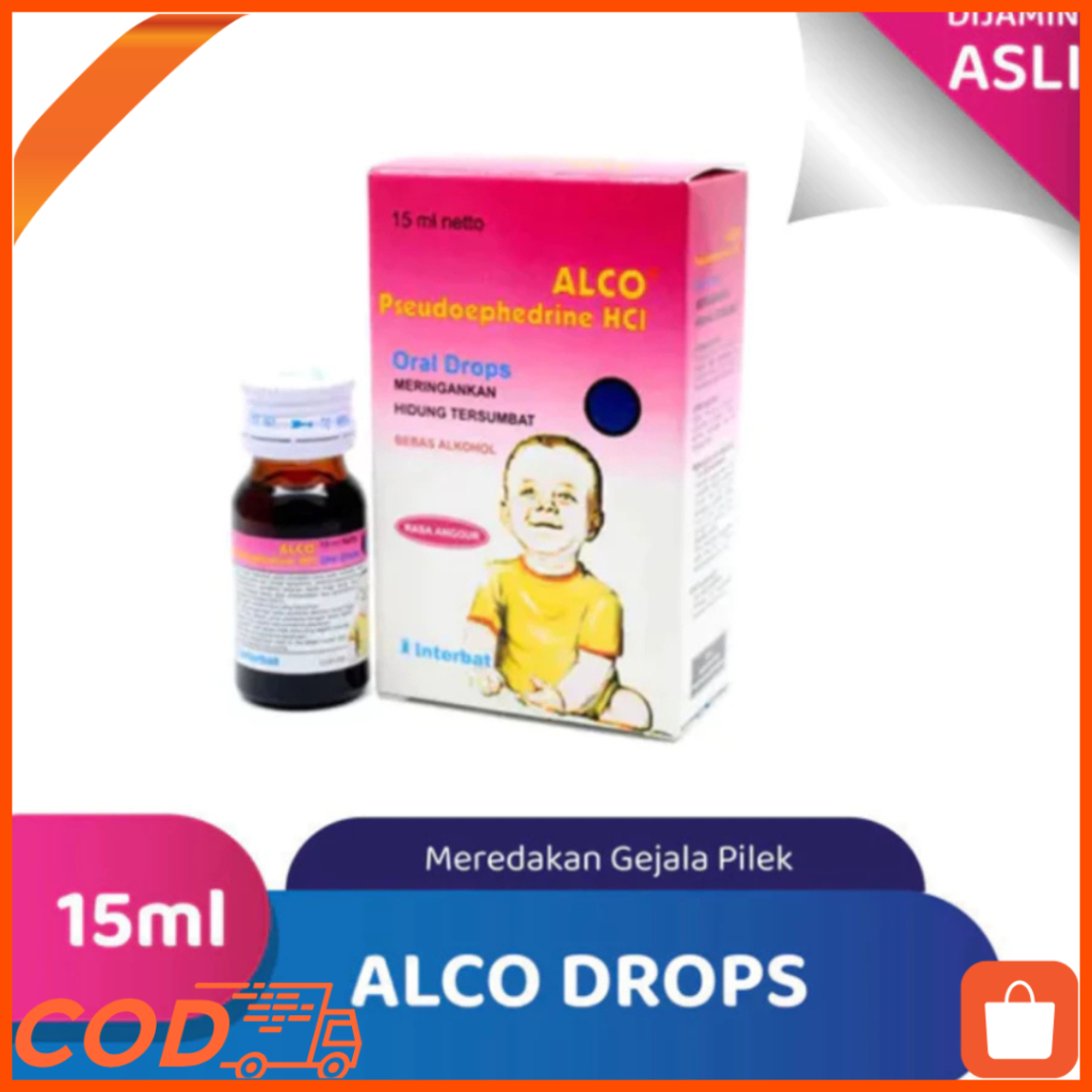Alco Drop 15 ml, Alco Drop Untuk Bayi , Alco Drops Anak, Alco Oral Drops Mengatasi hidung Tersumbat