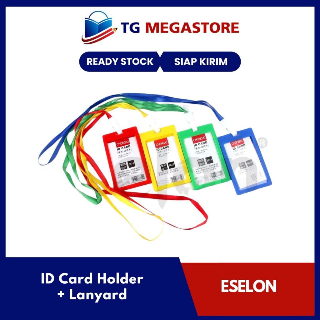 

ID Card Holder + Tali / Lanyard Eselon Plastik Warna - NT-01