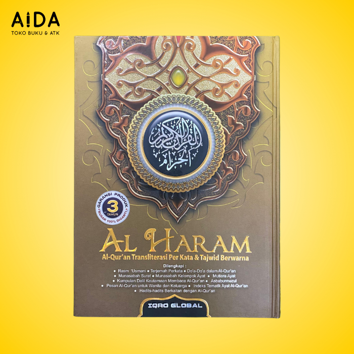 Alquran Terjemah Perkata Al Haram A4 Besar Tajwid Warna Penerbit Iqro Global