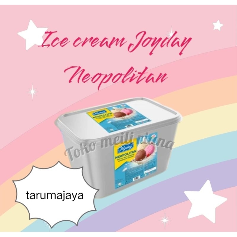 

ice cream Joyday neopolitan 8 liter eskrim 8 liter ice cream bucket 3in1 murah eskrim mix 3 rasa