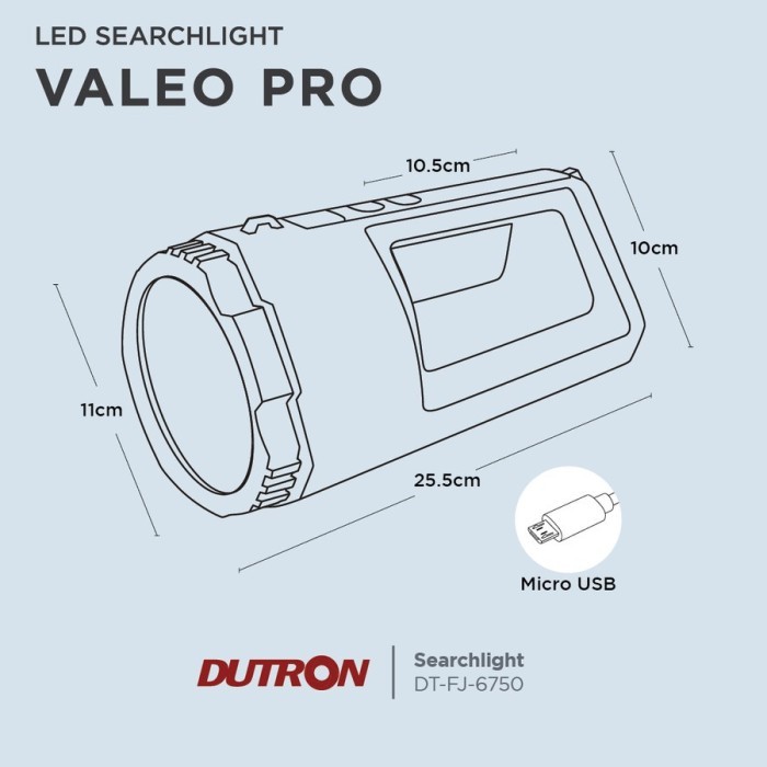 senter tangan jumbo led dutron