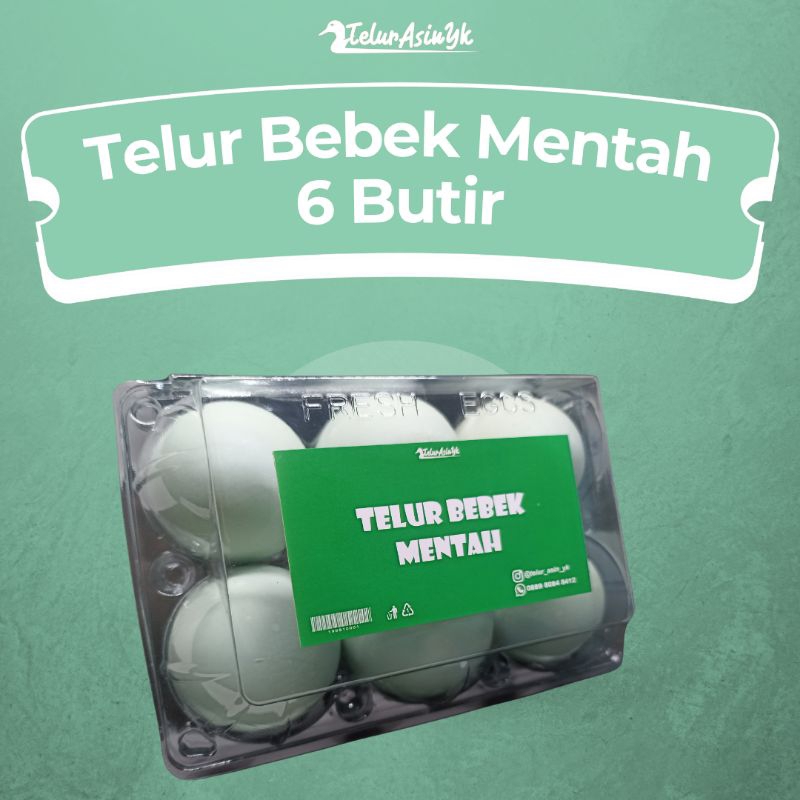 

Telur Bebek Mentah isi 6 Butir Dengan Mika | Fresh