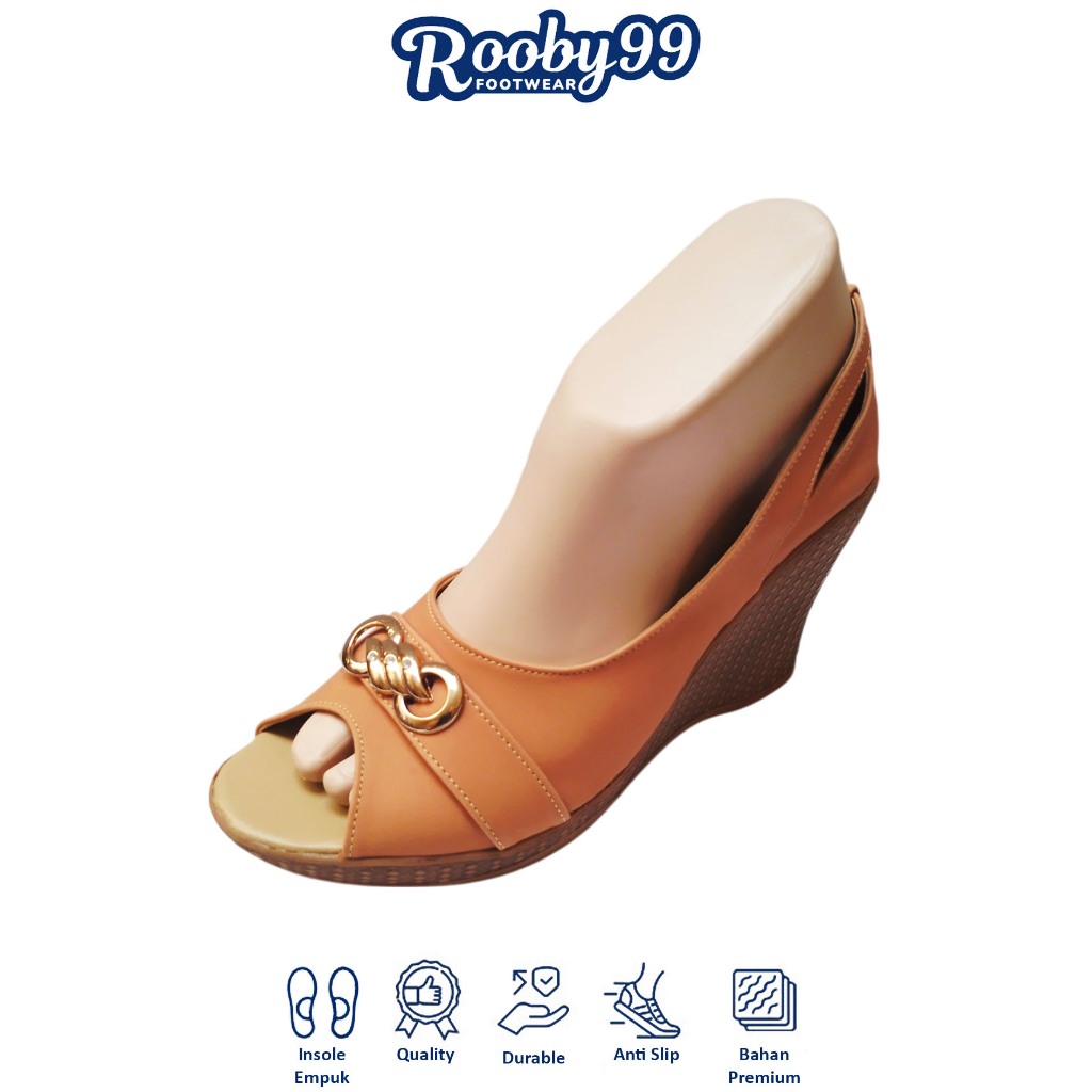 Sepatu High Heels Wanita Sepatu Sandal Hils Wedges  Hak Tinggi 7cm Cewek Kesya 106