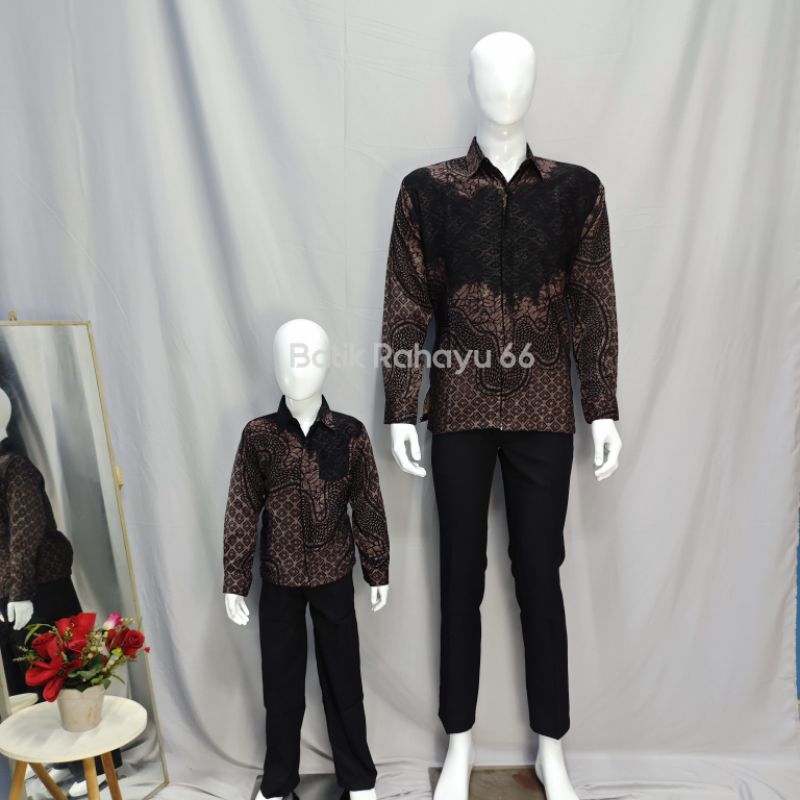 batik couple ayah anak laki2 pasangan batik ayah anak D 2F