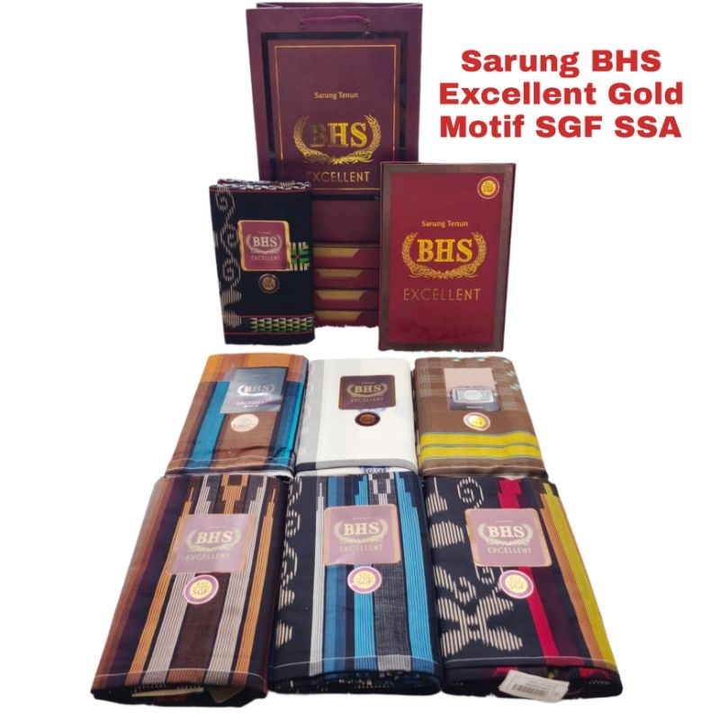 Sarung BHS Excellent Gold Motif SGF