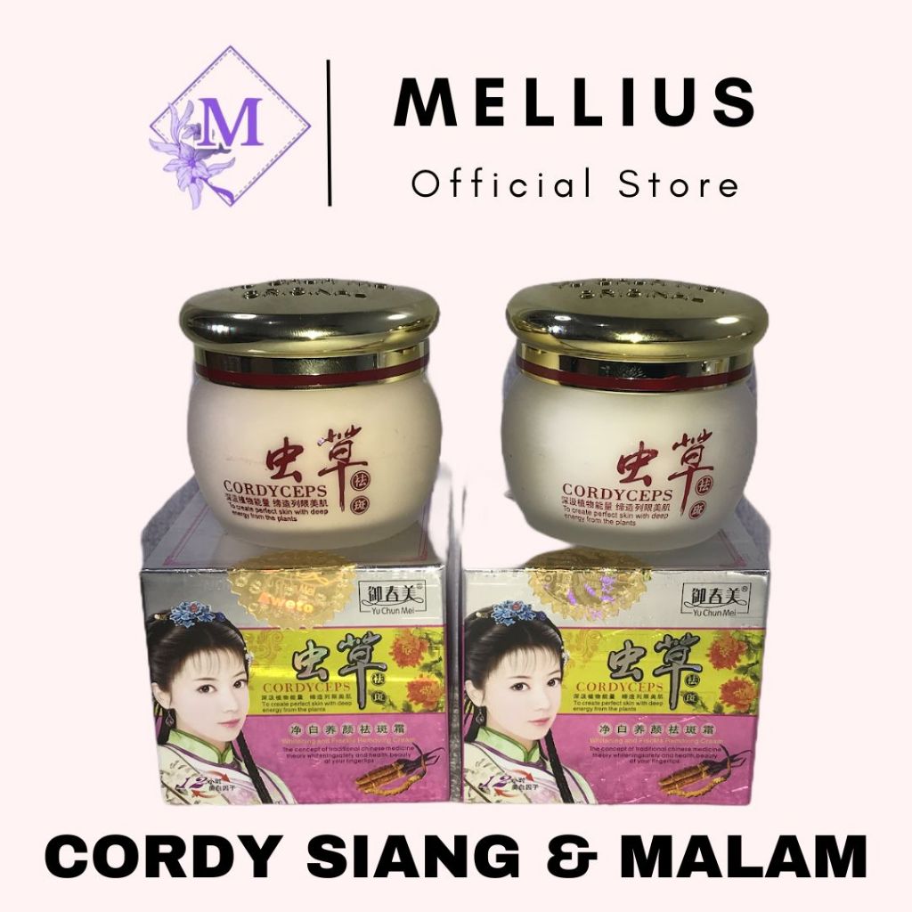 Yu Chun Mei Cordyseps Krim Herbal Siang Malam Facial Day and Night Cream Original Import - Paket 2in