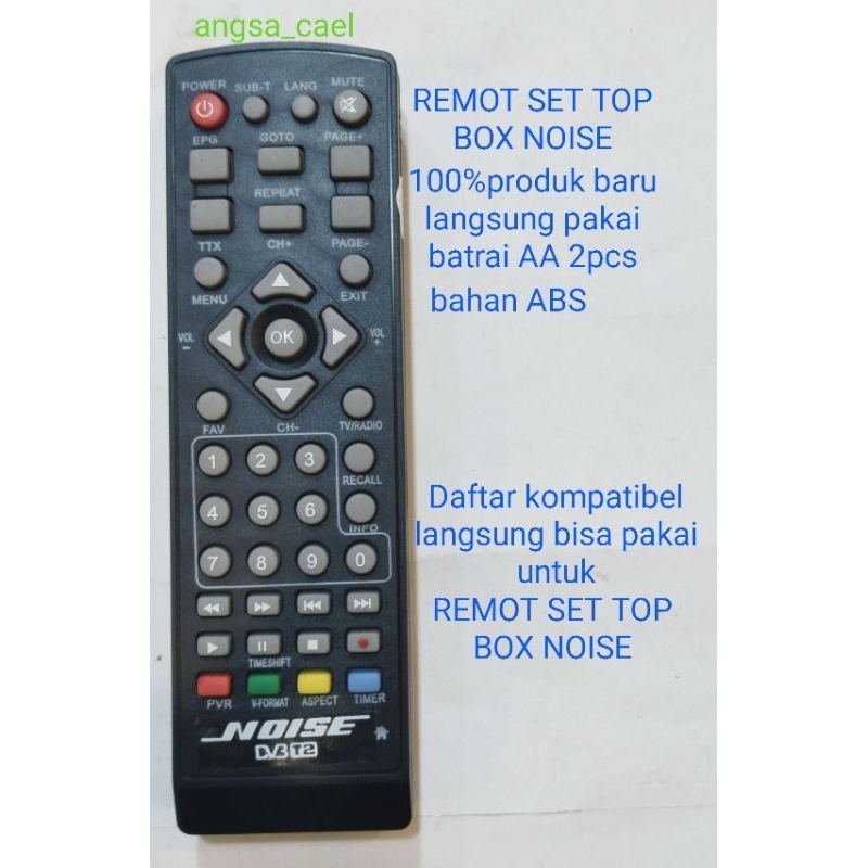 REMOT REMOT SET TOP BOX NOISE DVB-T2