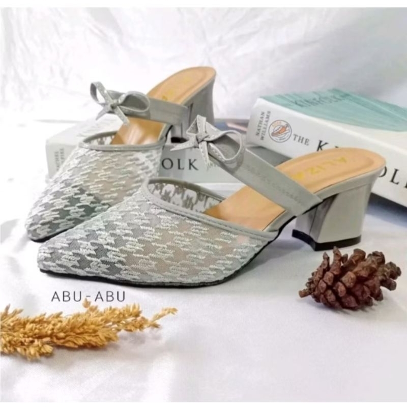 sandal brukat wanita hak 5 cm/sandal kondangan wanita/sandal wanita terbaru