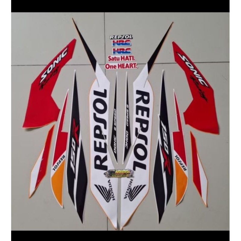 striping Honda Sonic Repsol 150 r 2015 2016 kualitas terbaik