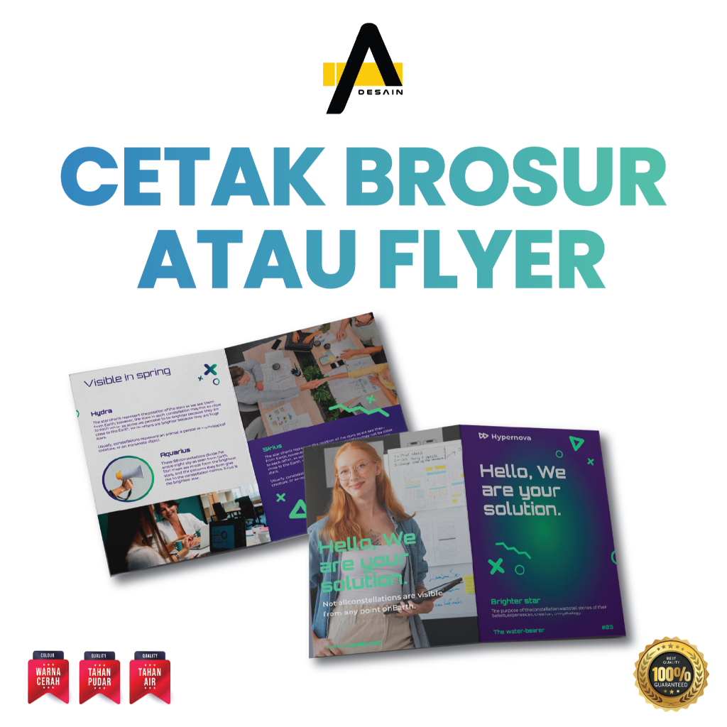 

Cetak Brosur - Flyer - Artpapper 150gr murah 1 sisi / 2 sisi express sameday / 1hari jadi