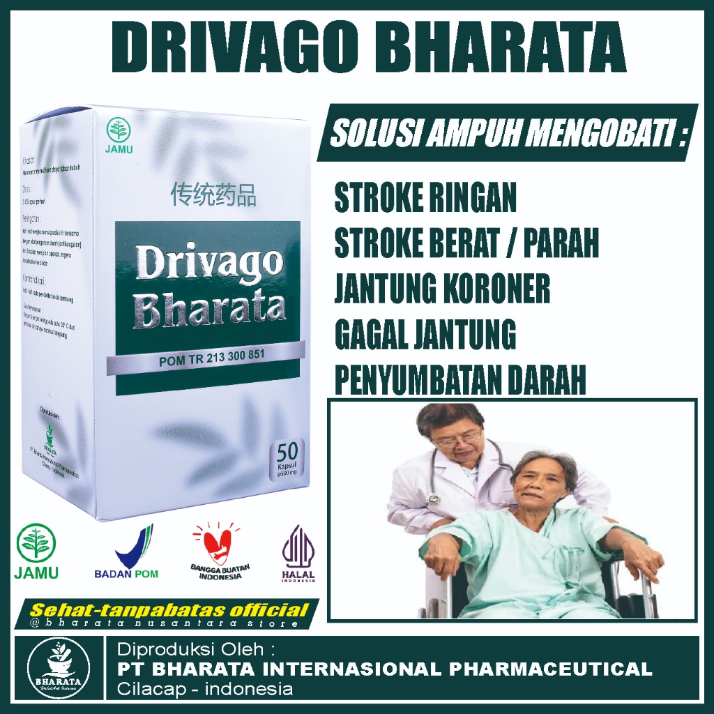 Obat Stroke Super Premium - Drivago Bharata Ampuh Sembuhkan Stroke Ringan & Berat | PT Bharata Nusan